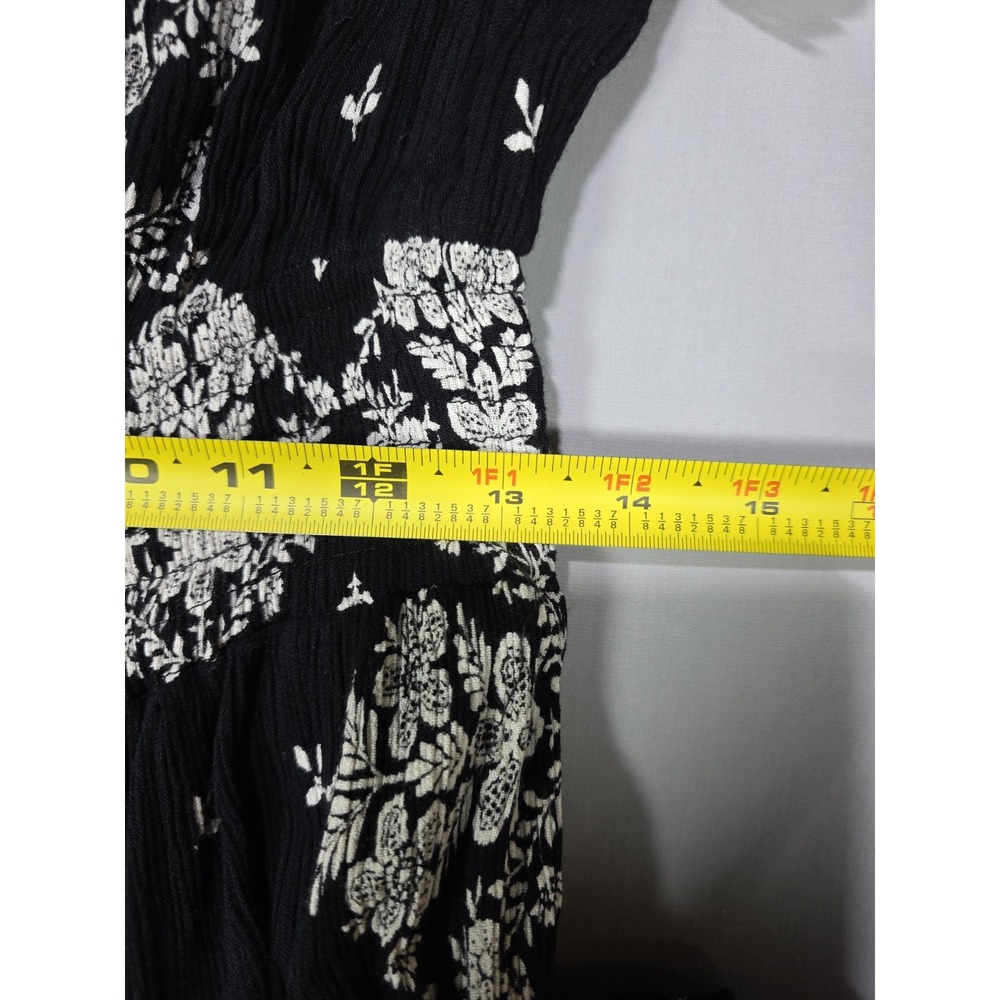 Soft Surroundings Maxi Dress Small Black White Floral Crochet Detail Boho S - Picture 9 of 10